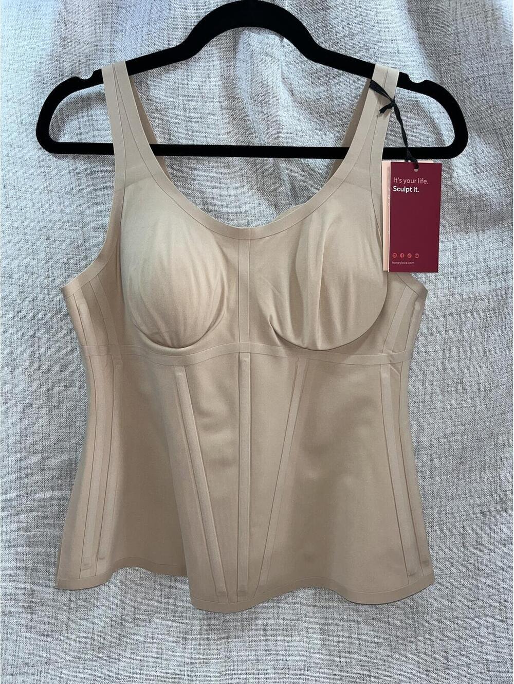 Honeylove Sculpt It Boldness Tank Body Contouring XL NWT Nude